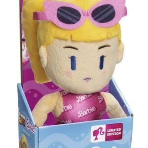 Barbie Plush Toy with Pink Sunglasses and Yellow Hair